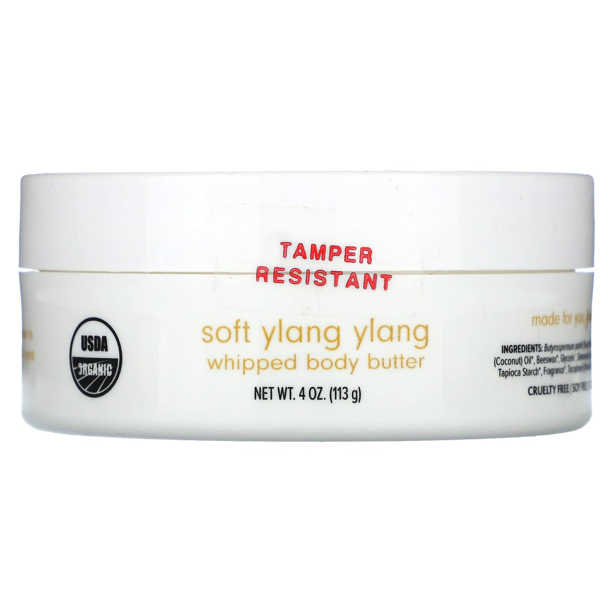 Dr. Mercola Ola Botanicals Whipped Body Butter, Soft Ylang Ylang, 113 g