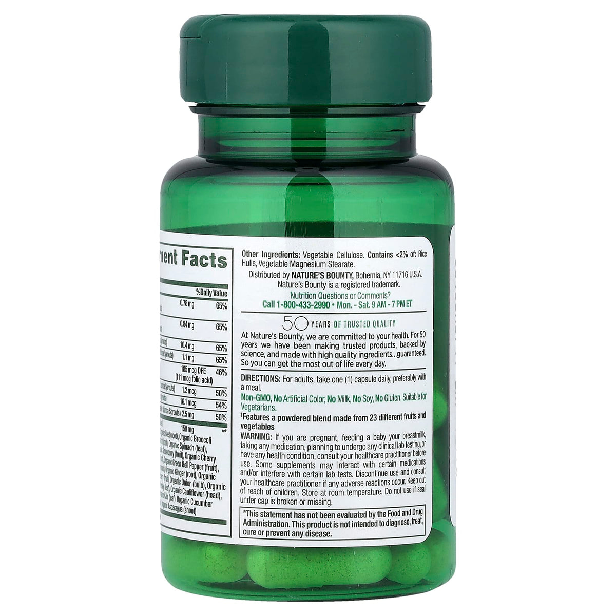 Nature's Bounty Superfoods Plus Energy, 30 Capsules - view 3