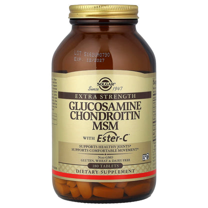 Solgar Glucosamine Chondroitin MSM with Ester-C, 180 Tablets