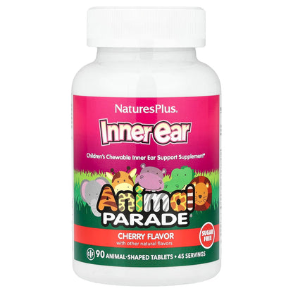 NaturesPlus Animal Parade Inner Ear Children's Chewable, Cherry, 90 Tablets
