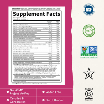 Garden of Life Vitamin Code RAW One Multivitamin for Women, 75 Veg Capsules - view 2