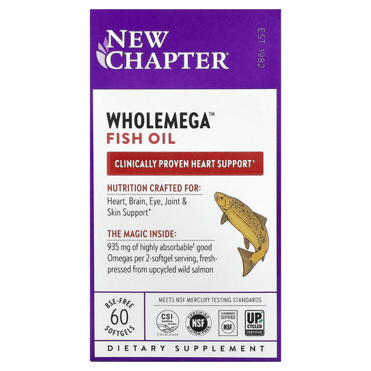 New Chapter Wholemega Fish Oil, 60 Softgels