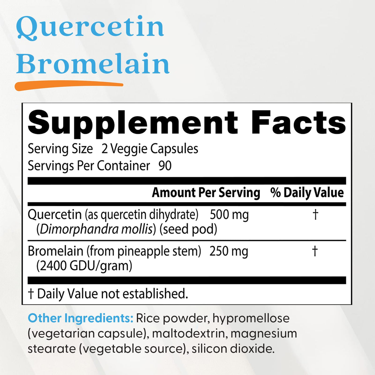 Doctor's Best Quercetin Bromelain, 180 Veggie Capsules - view 4