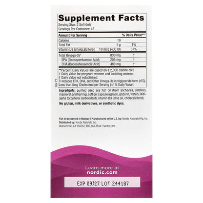 Nordic Naturals Prenatal DHA, 90 Soft Gels - view 2