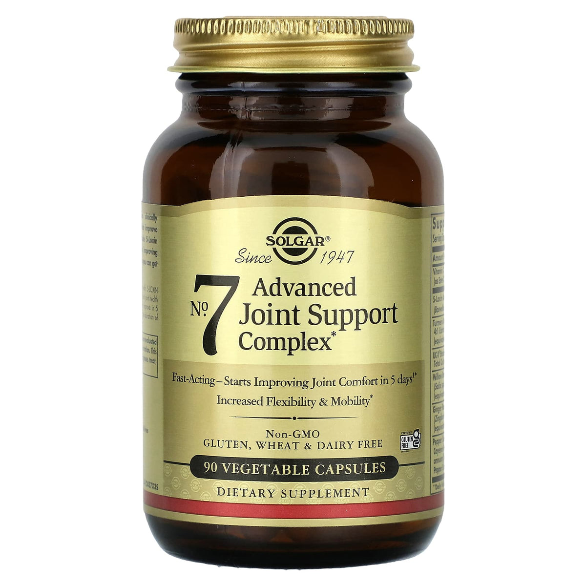 Solgar No. 7 Advanced Joint Support Complex, 90 Vegetable Capsules - view 3