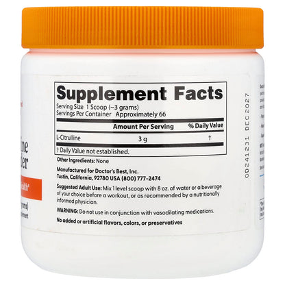 Doctor's Best L-Citrulline Powder, 200 g (7 oz) - view 2