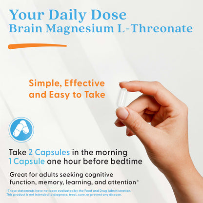 Doctor's Best Magtein Magnesium L-Threonate, 90 Veggie Caps (50 mg per Capsule) - view 5
