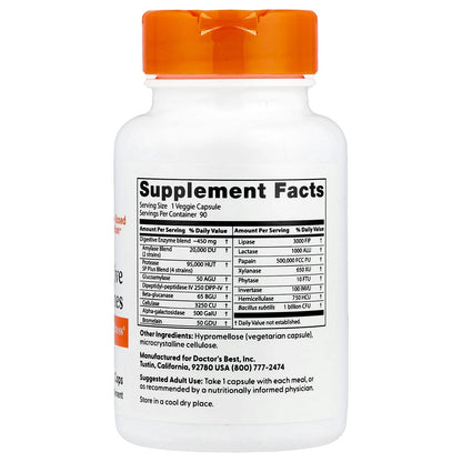 Doctor's Best Digestive Enzymes, 90 Veggie Caps - view 2