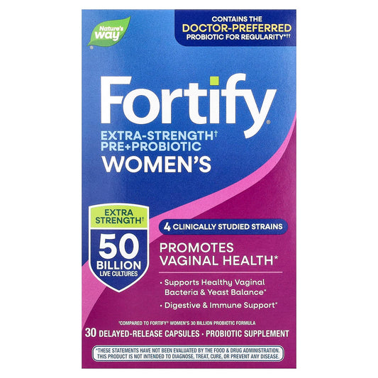 Nature's Way Fortify Women's Pre + Probiotic, 30 Delayed-Release Capsules