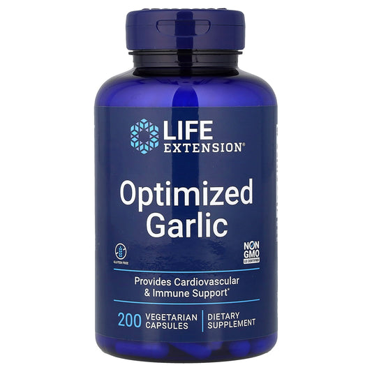 Life Extension Optimized Garlic, 200 Vegetarian Capsules (600 mg Each)