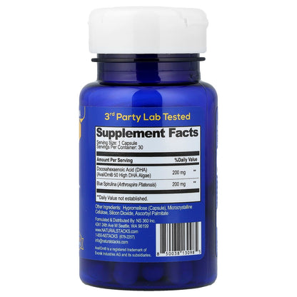 Natural Stacks Smart Omegas with Blue Spirulina, 30 Vegan Capsules - view 2