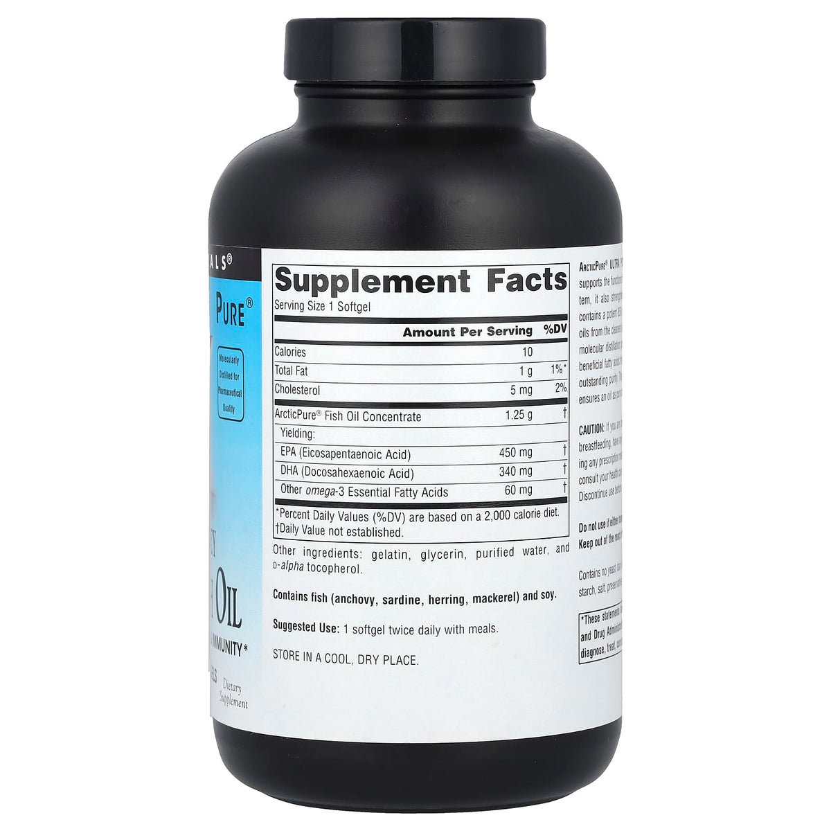 Source Naturals Arctic Pure Ultra Potency Omega-3 Fish Oil 850 mg, 120 Softgels — alternate product view
