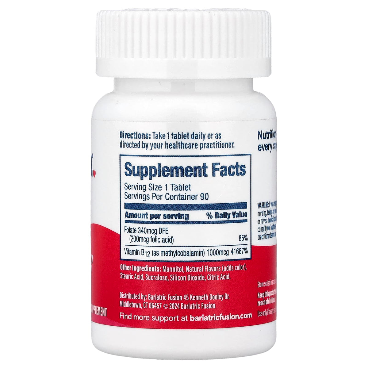 Bariatric Fusion Vitamin B12 Quick Melt Cherry Berry 90 Tablets - view 2