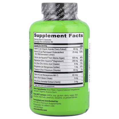 Naturelo Bone Strength Plant Calcium Complex, 240 Vegetarian Capsules - view 2