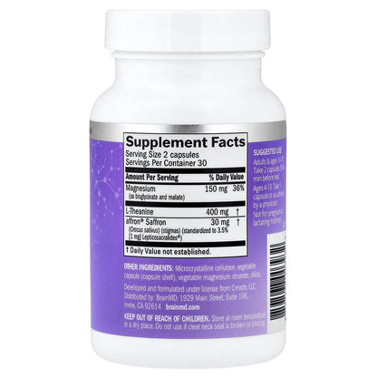 BrainMD Quiet My Mind Sleep, 60 Vegan Capsules - view 2