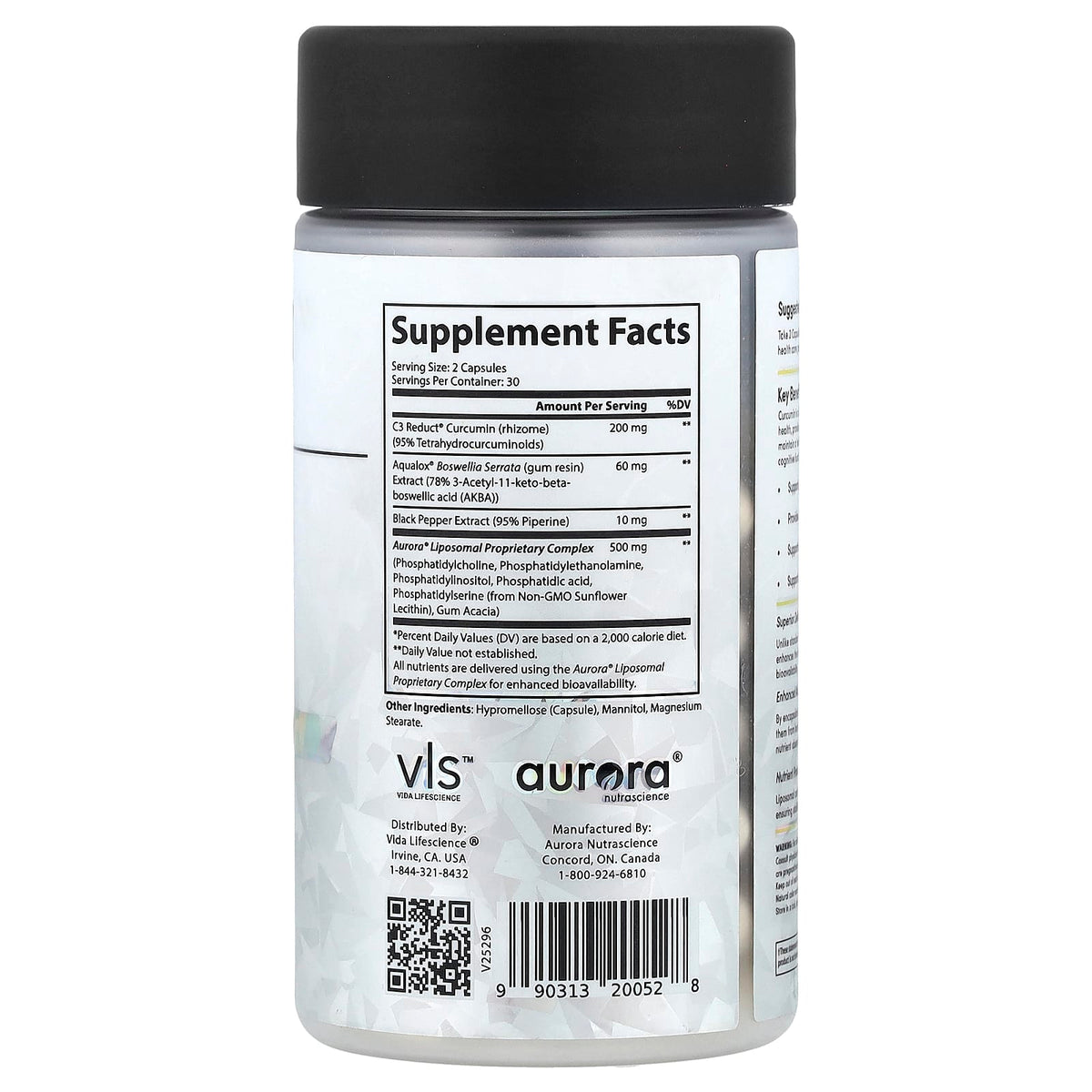 Aurora Nutrascience Curcumin 60 Capsules - view 2