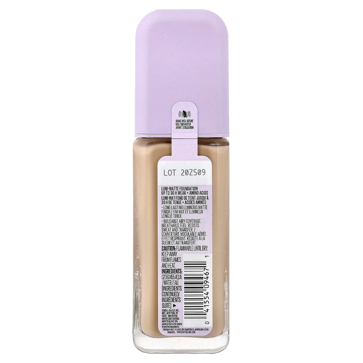 Maybelline Super Stay Lumi-Matte Foundation, Shade 110, 1 fl oz (30 ml) - view 2