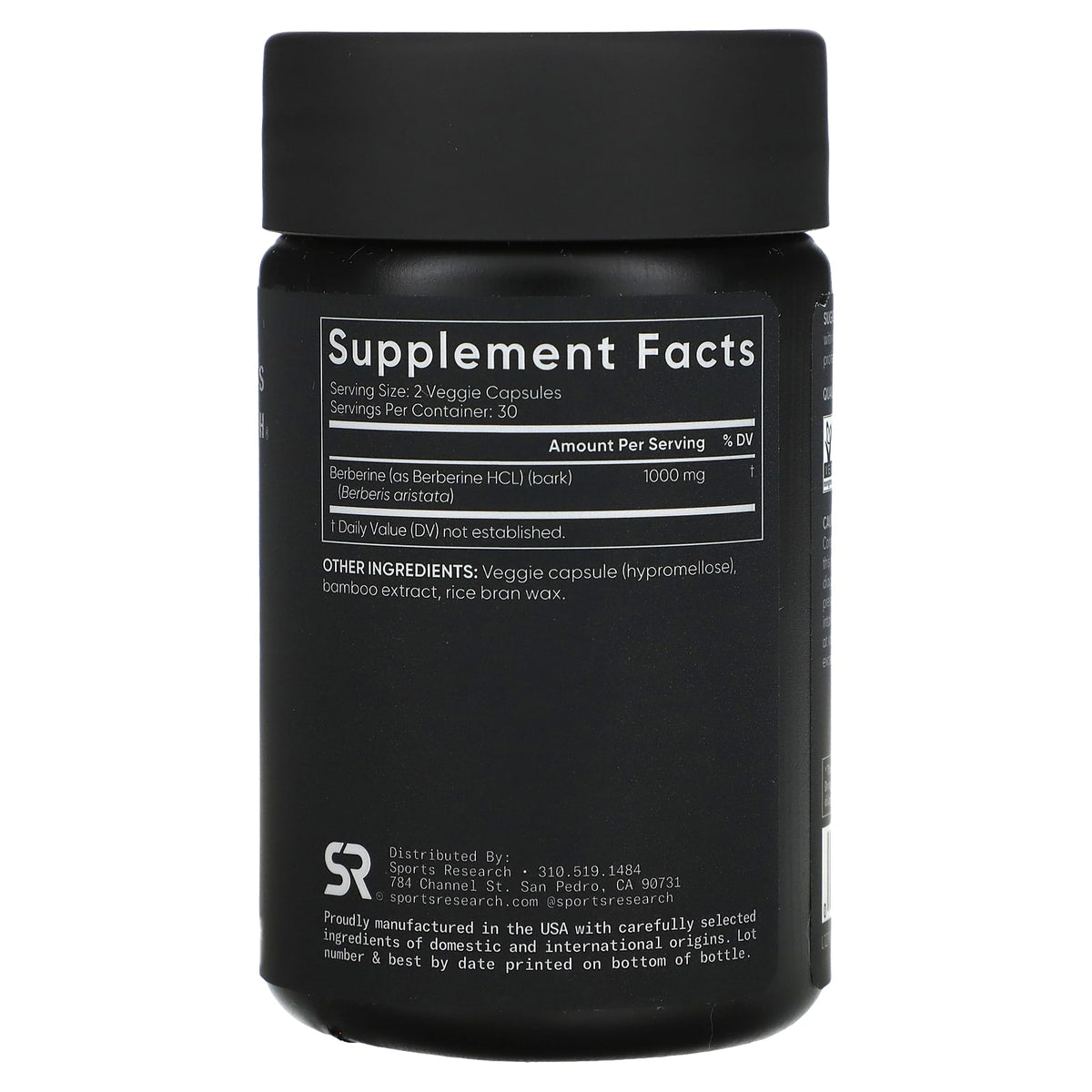 Sports Research Berberine, 60 Veggie Capsules (500 mg per Capsule) — alternate product view