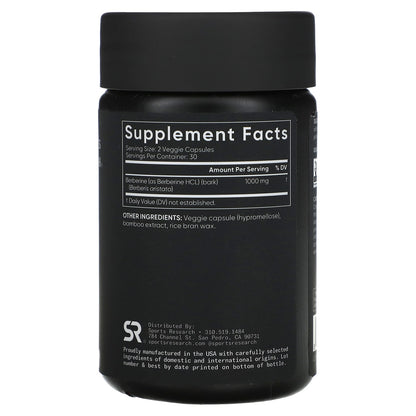 Sports Research Berberine, 60 Veggie Capsules (500 mg per Capsule) - view 2