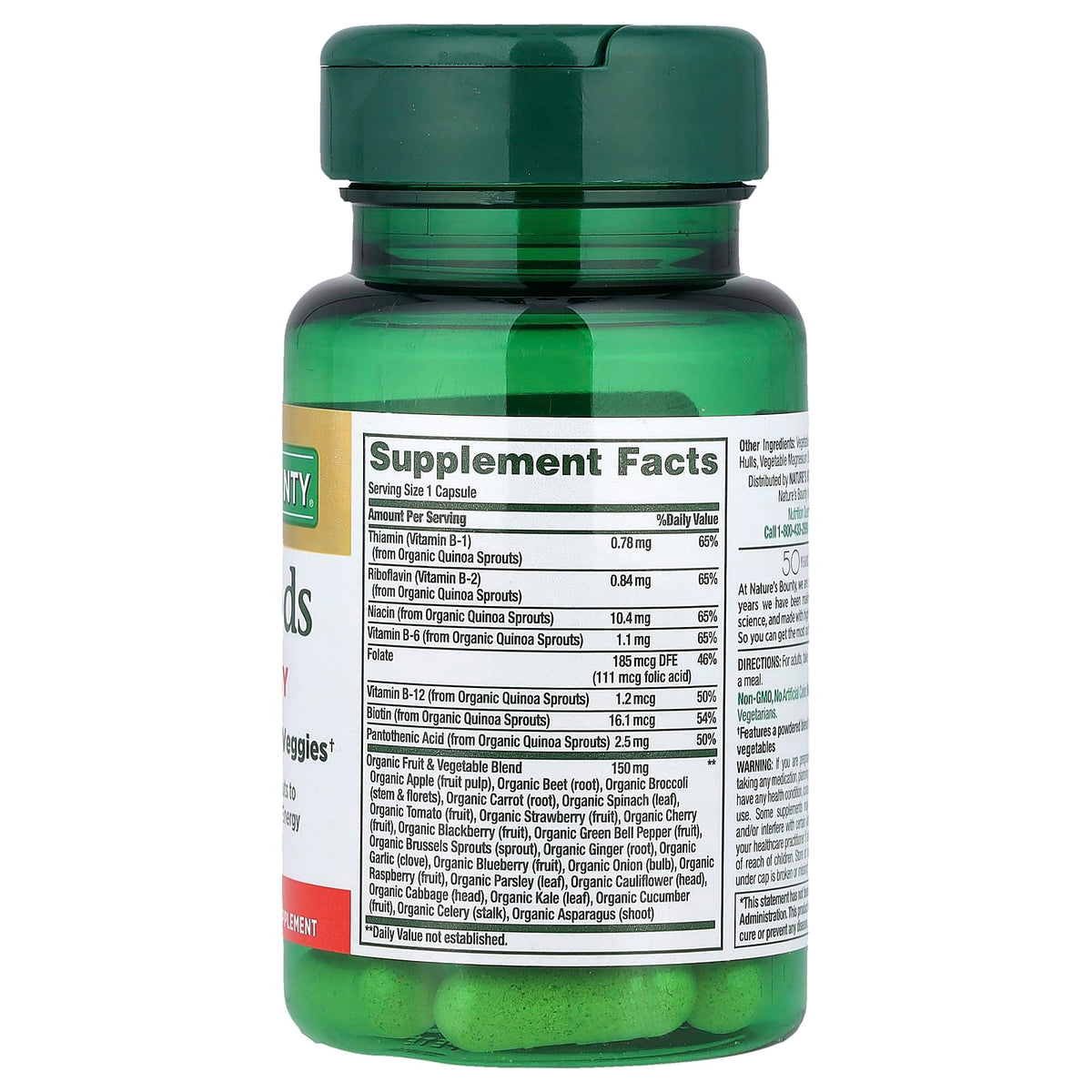 Nature's Bounty Superfoods Plus Energy, 30 Capsules - view 2