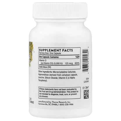 Thorne D-5,000, 125 mcg, 120 Capsules - view 2