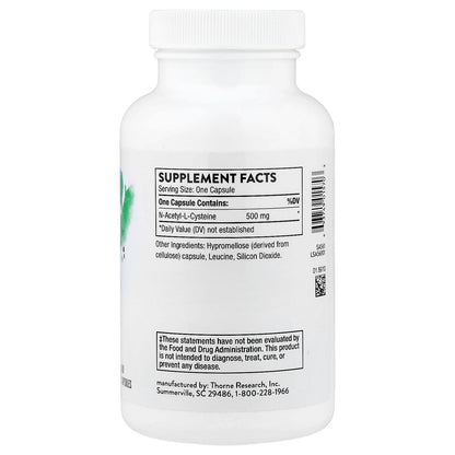 Thorne NAC, 500 mg, 180 Capsules - view 2