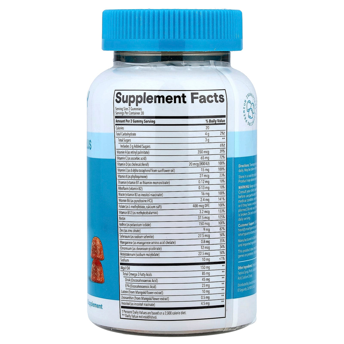 SmartyPants Teen Guy Plus Multi & Omegas, Pineapple Orange, 60 Gummies — alternate product view