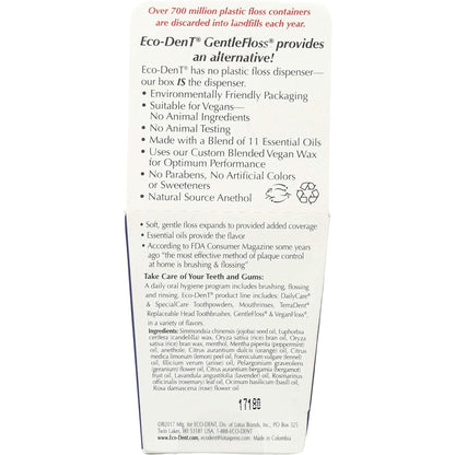 Eco-Dent Gentlefloss Premium Dental Floss, Mint, 1 Count