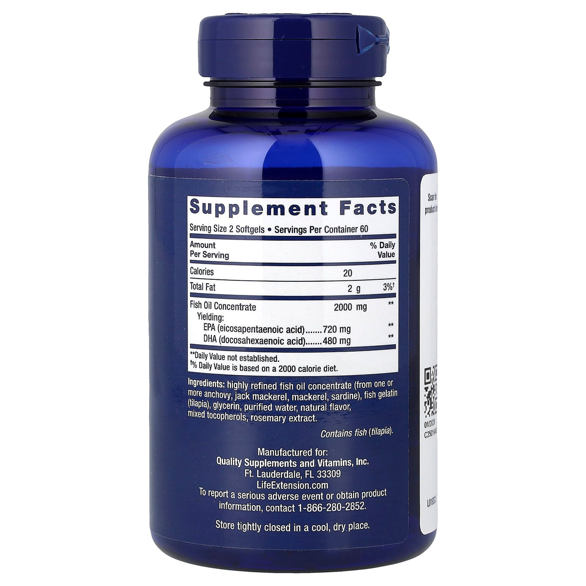 Life Extension Mega EPA/DHA, 120 Softgels - view 2