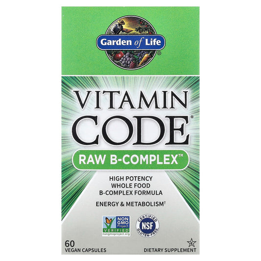 Garden of Life Vitamin Code RAW B-Complex, 60 Vegan Capsules