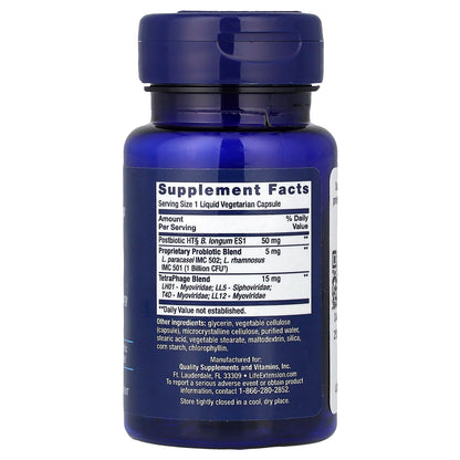 Life Extension Florassist GI Probiotic with Phage Technology, 30 Veg Capsules - view 2
