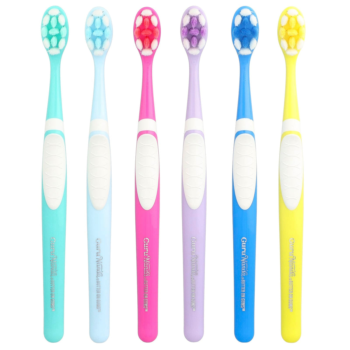 GuruNanda Bristle Toothbrush Multi-Pack, Extra Soft, 6 Toothbrushes - view 3