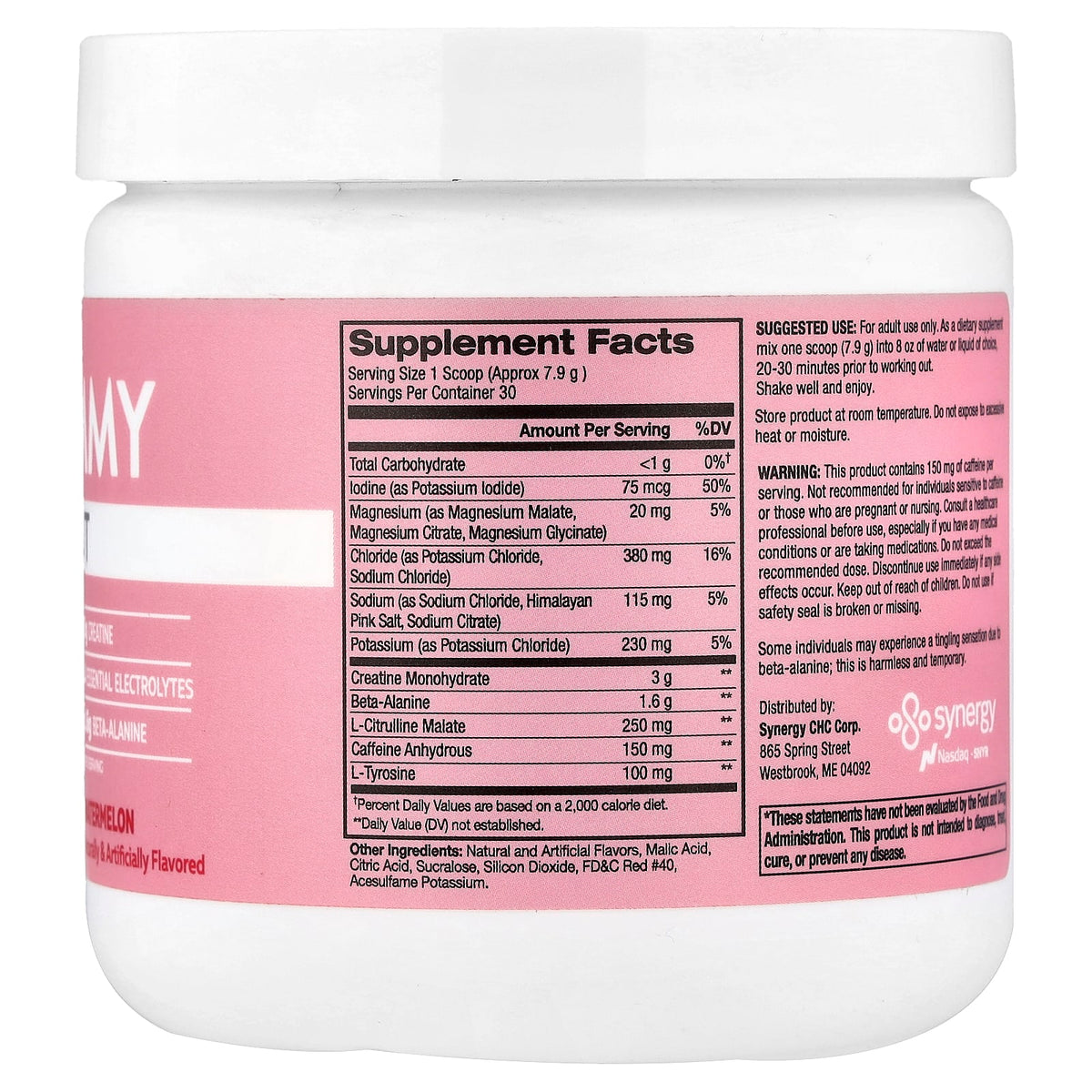 Flat Tummy Pre-Workout Powder Watermelon 237 g (8.4 oz) — alternate product view