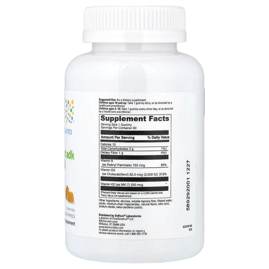 Little DaVinci Triple Boost ADK Gummies, Pineapple, 60 Gummies - view 2