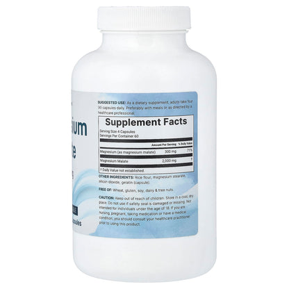 Micro Ingredients Magnesium Malate, 240 Capsules (500 mg per Capsule) - view 2