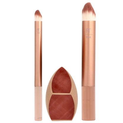Real Techniques Makeupsaver Sponge + Brush Trio, 3 Piece Set