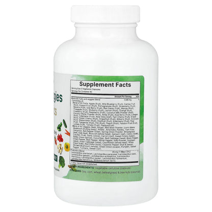 Micro Ingredients Fruits + Veggies Probiotics, 240 Vegetarian Capsules - view 2