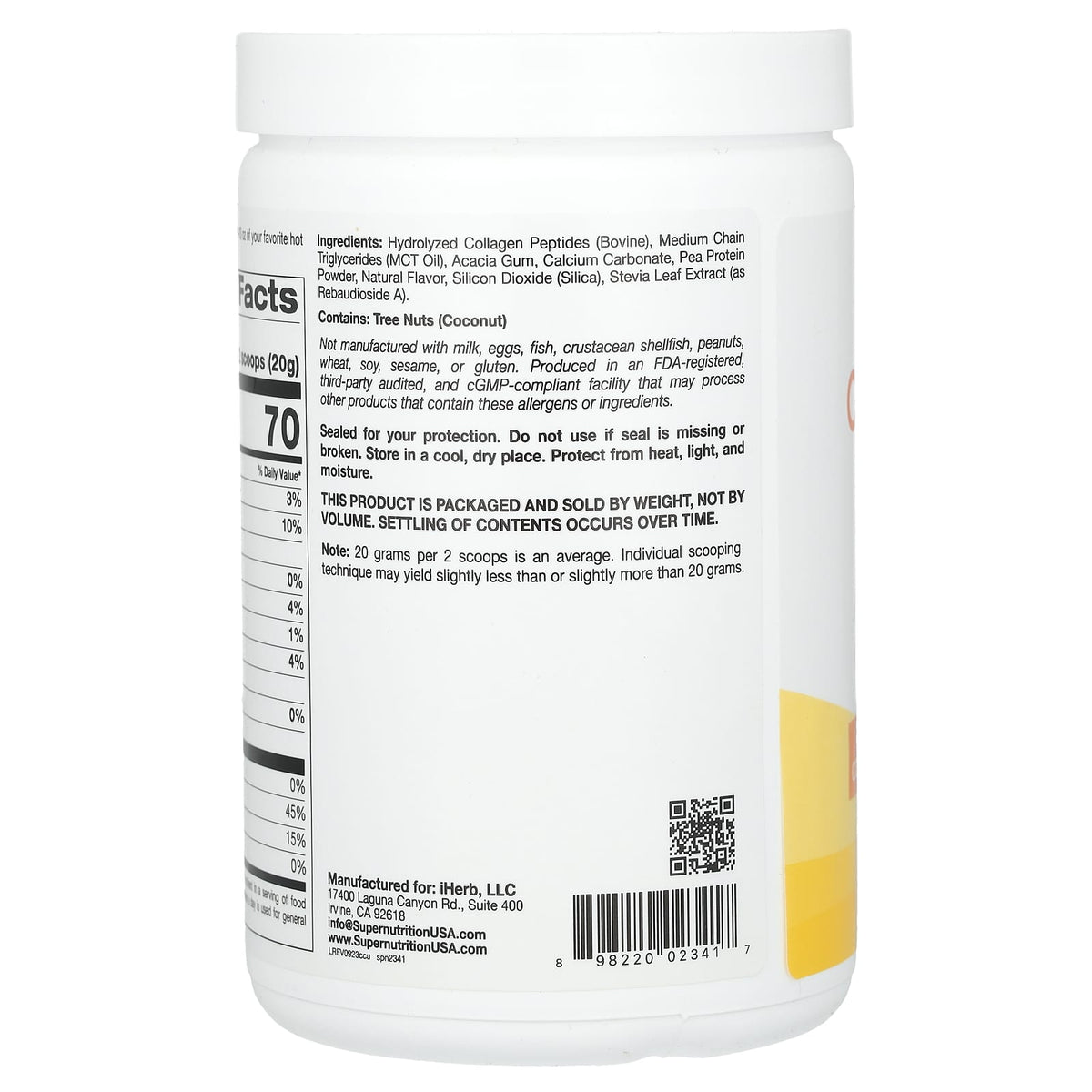 Super Nutrition Collagen Creamer Hydrolysed Type 1 and 3 Vanilla 240 g - view 3