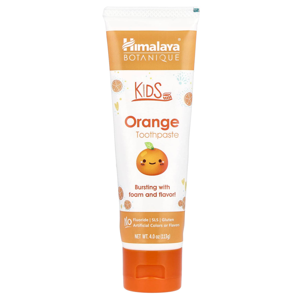 Himalaya Kids Orange Toothpaste, Fluoride-Free, 113 g