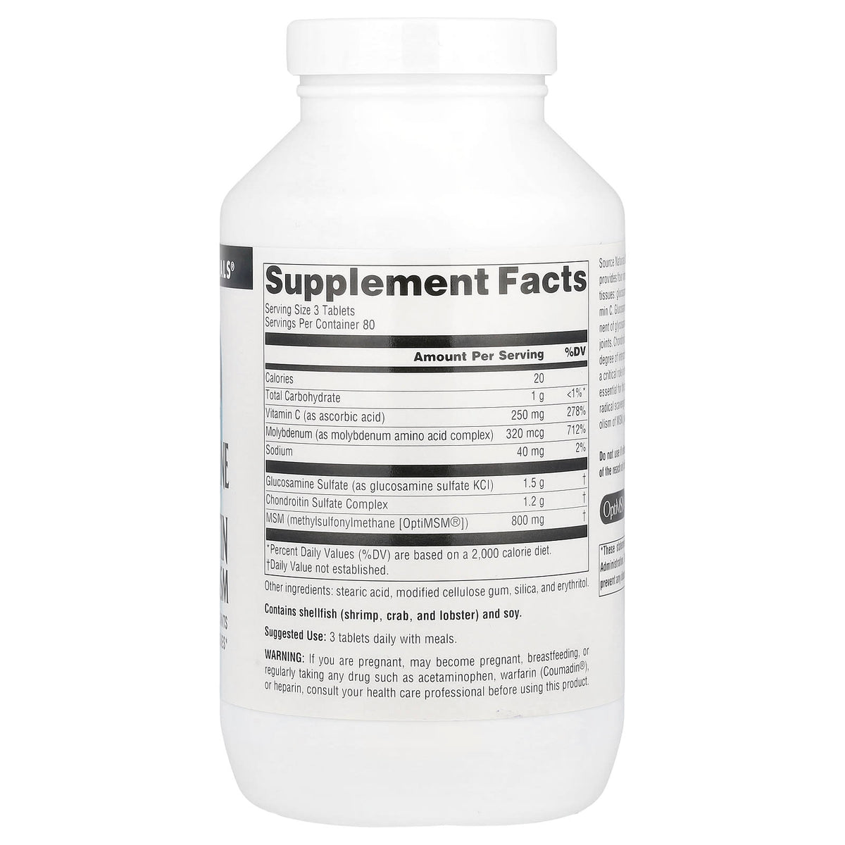 Source Naturals Glucosamine Chondroitin Complex with MSM, 240 Tablets — alternate product view