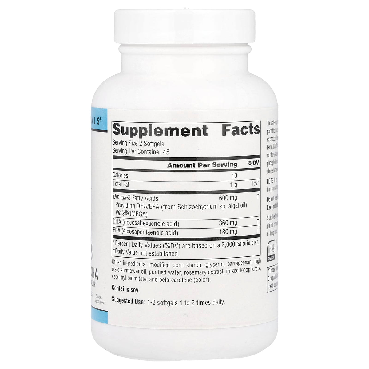 Source Naturals Vegan Omega-3s, Non-Fish EPA-DHA, 300 mg, 90 Vegan Softgels - view 2