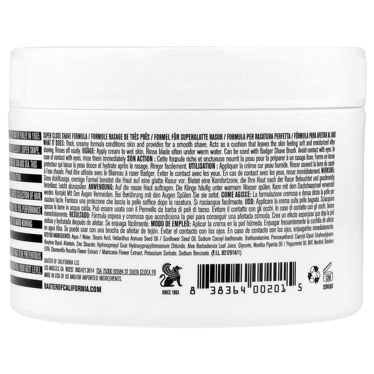 Baxter of California Super Close Shave Formula, 8 fl oz (240 ml) - view 2