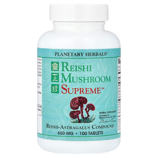 Planetary Herbals Reishi Mushroom Supreme - 100 Tablets