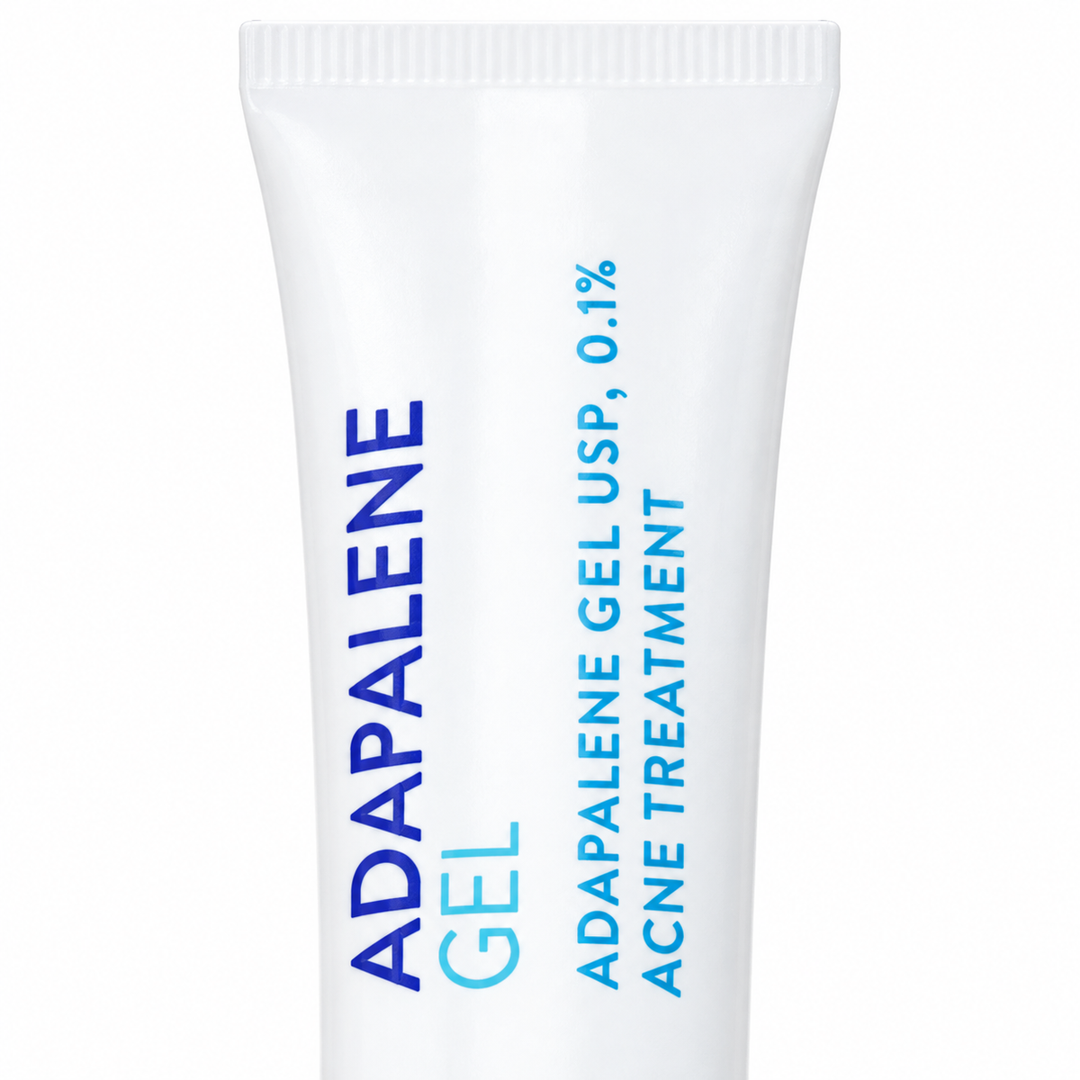 Close-up of the AcneFree Adapalene Gel 0.1% tube front label