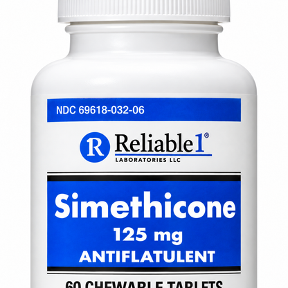 Reliable1 Simethicone 125mg Antigas Chewable Tablets 60 Count