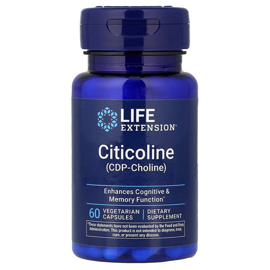 Life Extension Citicoline (CDP-Choline), 250 mg, 60 Vegetarian Capsules