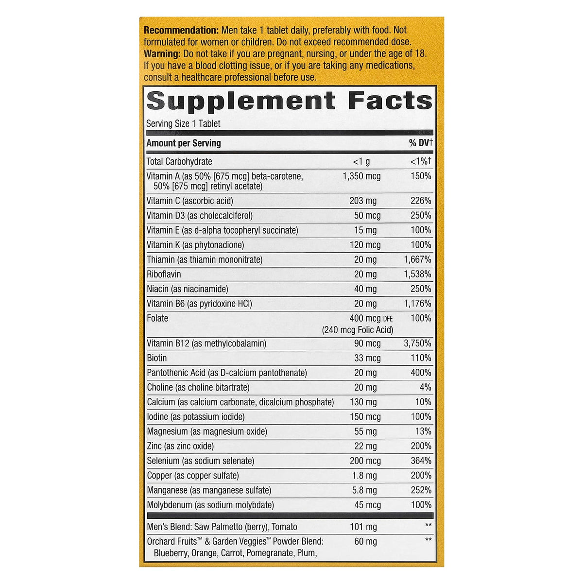 Nature's Way Alive! Men's 50+ Ultra Multivitamin, 60 Tablets - view 2