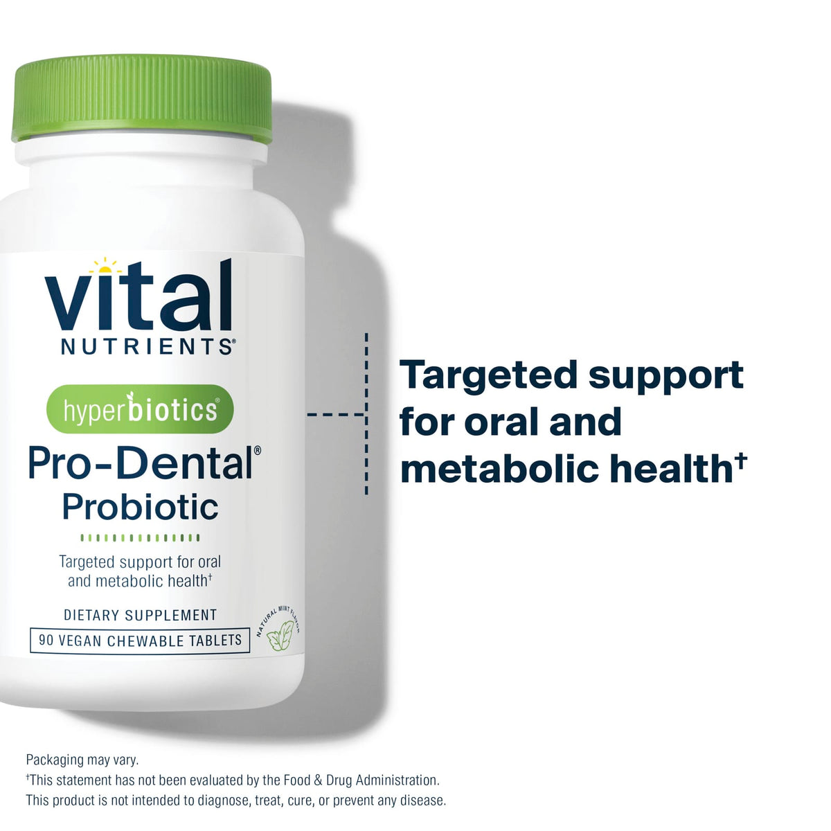 Vital Nutrients Hyperbiotics Pro-Dental Probiotic, Natural Mint, 90 Chewables - view 5