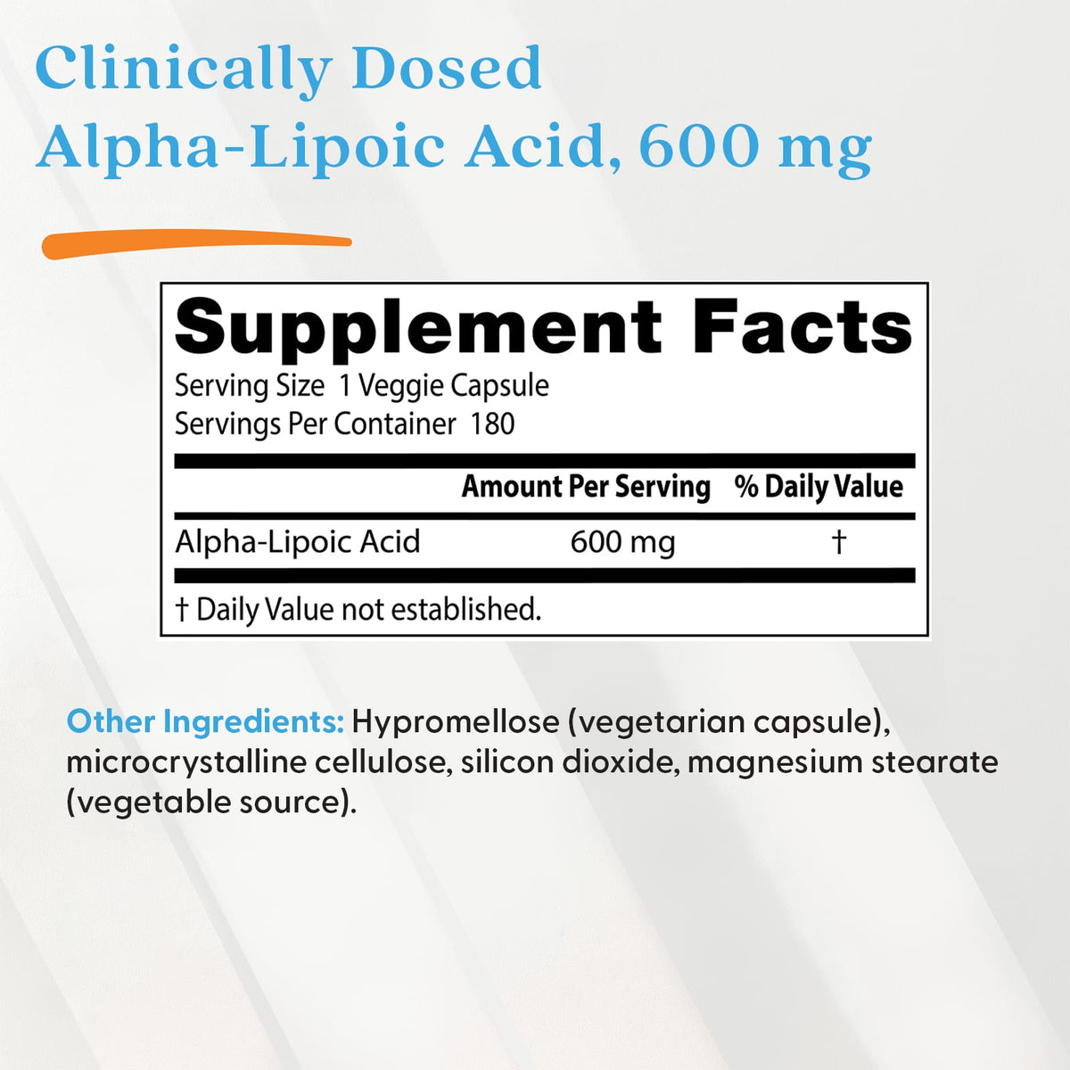 Doctor's Best Alpha-Lipoic Acid 600 mg, 180 Veggie Caps - view 4