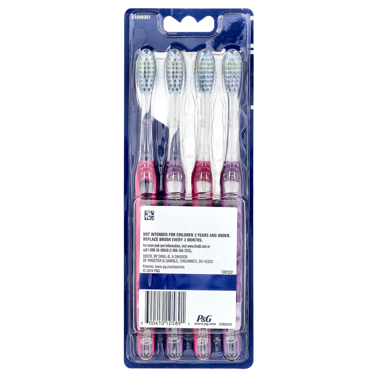 Oral-B Advanced Clean Toothbrush, Medium, 4 Pack - view 2